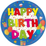 Πιάτα Μεσαία Κοκλ.Happy Birthday (93495)