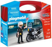 Playmobil Βαλιτσάκι Αστυνόμος Με Μοτοσικλέτα (5648)