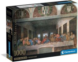 Clementoni Παζλ 1000 Museum Leonardo-Μυστικός Δείπνος (1260-39965)