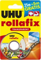 UHU Rollafix Διάφανη Κολλητική Ταινία 25x19mm & Βάση (35188)