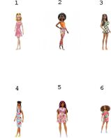 Barbie Fashionistas-6 Σχέδια (HPF76)