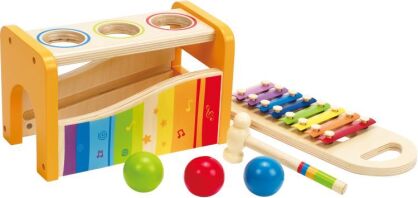 Hape Early Melodies Pound & Tap Bench Με Ξυλόφωνο Και Μπάλες (E0305AG53)