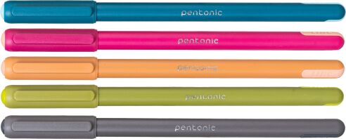 Pentonic Στυλό Stick 0.7 Μπλε-5 Σχέδια-1Τμχ (12490050-12490052)