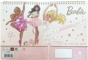 Barbie Μπλοκ Ζωγραφικής Α4 - 40 Φύλλα + Stickers (349-93416)