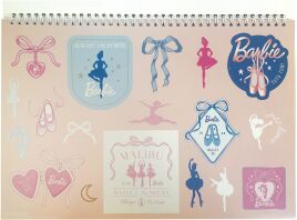 Barbie Μπλοκ Ζωγραφικής Α4 - 40 Φύλλα + Stickers (349-93416)