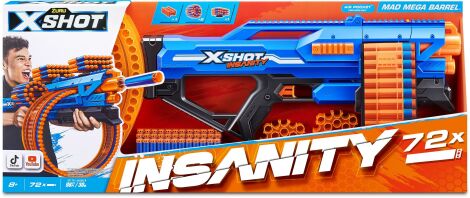 Zuru X-Shot Insanity Mad Barrel 72 Darts (36609)
