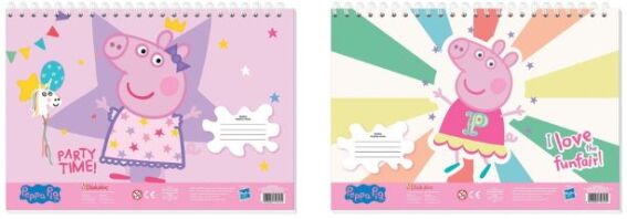 Peppa Pig Μπλοκ Ζωγραφικής 23x33 40 Φύλλων Με Αυτοκόλλητα Στένσιλ-1Τμχ (000482832)