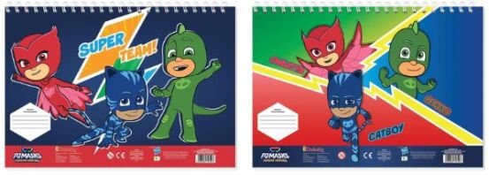 PJ Masks Μπλοκ Ζωγραφικής 23x33cm 40 Φύλλων Με Αυτοκόλλητα Στένσιλ-2 Σχέδια (000484312)