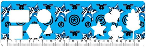 Captain America Μπλοκ Ζωγραφικής 23x33 40 Φύλλων Με Αυτοκόλλητα Στένσιλ-2 Σχέδια (000506362)