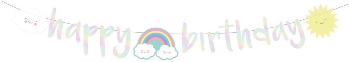 Γιρλάντα Γράμματα Happy Birhtday Rainbow And Cloud 180εκ (M9904306)