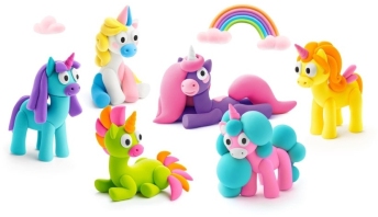 Hey Clay Rainbow Unicorns (440077)