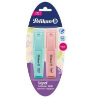 Pelikan Υπογραμμιστής Pastel Ροδακινί & Άκουα 2Τμχ (60078815)