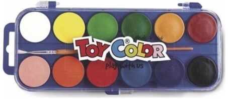 Νερομπογιές 12 Χρωμάτων Toy Color (220.704)
