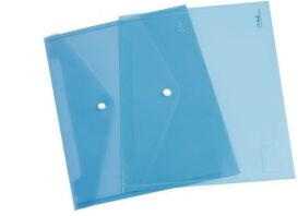Deli Φάκελος Κουμπί PP Α4 Δίαφανος Μπλε (5505DL)