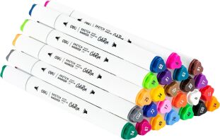 Deli Μαρκαδόρος Σχεδίου Colorun Διπλή Μύτη 24Τμχ (231.482514)