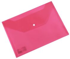 Deli Φάκελος Κουμπί PP Α4 Δίαφανος Κόκκινος (5505R)