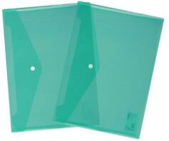 Deli Φάκελος Κουμπί PP Α4 Δίαφανος Πράσινος (5505DG)