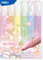 Deli Υπογραμμιστής Miyou Macaron 6Τμχ (231.994493)