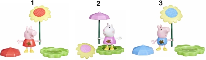 Peppa Pig Muddy Puddle Friends-3 Σχέδια (G0495)