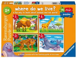 Ravensburger Παζλ 6/8/10/12 Ζώα Του Κόσμου (03058)