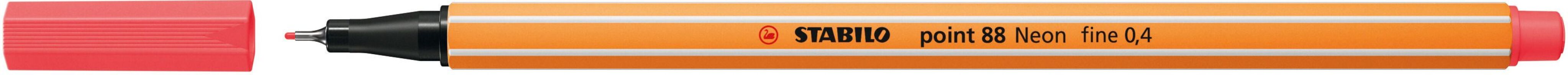 Stabilo Μαρκαδόρος Point 88/040 Neon Red (01880040)