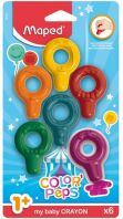 Maped Κηρομπογιές Baby 6 Τμχ (863806)