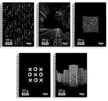 Skag Τετράδιο Black & White Σπιράλ 17X25 3 Θεμάτων 80gr N.9063-5 Σχέδια-1Τμχ(292535)