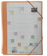 Skag Σουπλ Σπιράλ Με Λάστιχο Α4 PP 40 Θήκες-3 Σχέδια-1 Τμχ (296687)