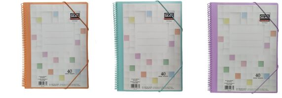 Skag Σουπλ Σπιράλ Με Λάστιχο Α4 PP 40 Θήκες-3 Σχέδια-1 Τμχ (296687)