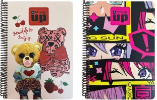 Fashion Bear-Anime Τετράδιο 17X25 Σπιράλ 2 Θεμάτων 70 Φύλλων-2 Σχέδια (357-32402)