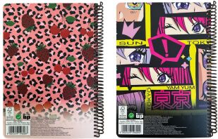 Fashion Bear-Anime Τετράδιο 17X25 Σπιράλ 2 Θεμάτων 70 Φύλλων-2 Σχέδια (357-32402)