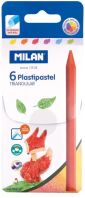 Milan Plastipastel Πλαστικά Χρώματα Τριγωνικά 6Τμχ (325-00329-022T06)
