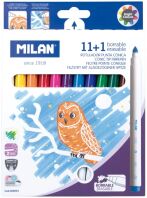 Milan Μαρκαδόροι & Μαρκαδόρος Erasable 11+1Τμχ (325-00352-80093)