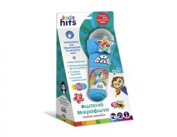 Kids Hits Φωτεινό Μικρόφωνο Με Παιδικά Τραγούδια Μπλε (KH16/003)