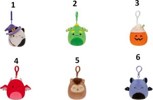 Squishmallows Halloween Μπρελόκ 9cm W2-6 Σχέδια (JWSQ0172)