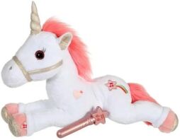 Λούτρινο Μονόκερος Licabella Ροζ 35cm (GIP56072)