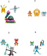 Pokemon Φιγούρες 3Τμχ W19-4 Σχέδια (JW095155-W19)
