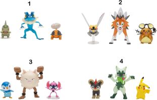 Pokemon Φιγούρες 3Τμχ w24-4 Σχέδια (JW095155-W24)