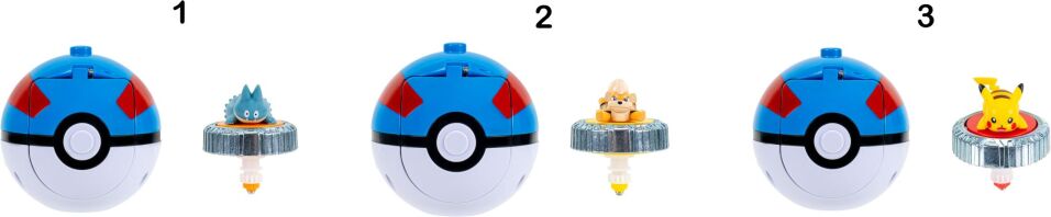 Pokemon Battle Spinner Με Φιγούρα W2-3 Σχέδια (JW004397-W2)