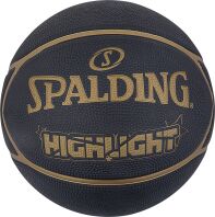 Spalding Μπάλα Μπάσκετ Highlight Black/Gold S7 (84-355Z1)