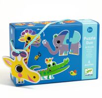 Djeco Παζλ Duo Ζώα Της Ζούγκλας Με Κίνηση (176-08262)