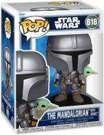 POP!#818 Φιγούρα The Mandalorian With Grogu-Star Wars (111458)
