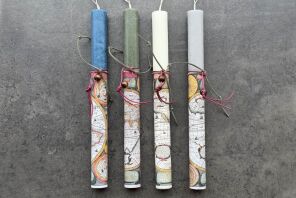 Λαμπάδα Ντεκουπάζ Χάρτης-4 Σχέδια (961-194-0097)