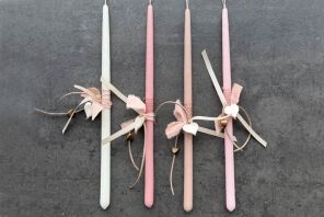 Λαμπάδα Καρδιά Κρακελέ-4 Σχέδια (931-944-0107)