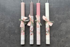 Λαμπάδα Ντεκουπάζ Λουλούδια-4 Σχέδια (961-184-0110)