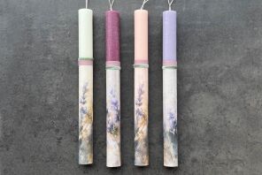 Λαμπάδα Ντεκουπάζ Λεβάντα-4 Σχέδια (961-184-0113)