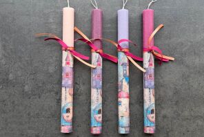 Λαμπάδα Ντεκουπάζ Σπίτια-4 Σχέδια (961-196-0005)