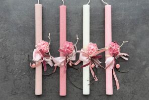 Λαμπάδα Σαπούνι Τριαντάφυλλο-4 Σχέδια (991-996-0507)