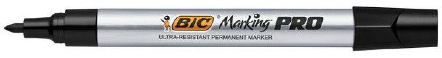Bic B.Μαρκαδόρος Ανεξίτηλος Marking Pro Μαύρο (964800)