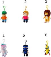 Stumble Guys Λούτρινο Φιγούρα Μπρελόκ-6 Σχέδια (TUY07000)